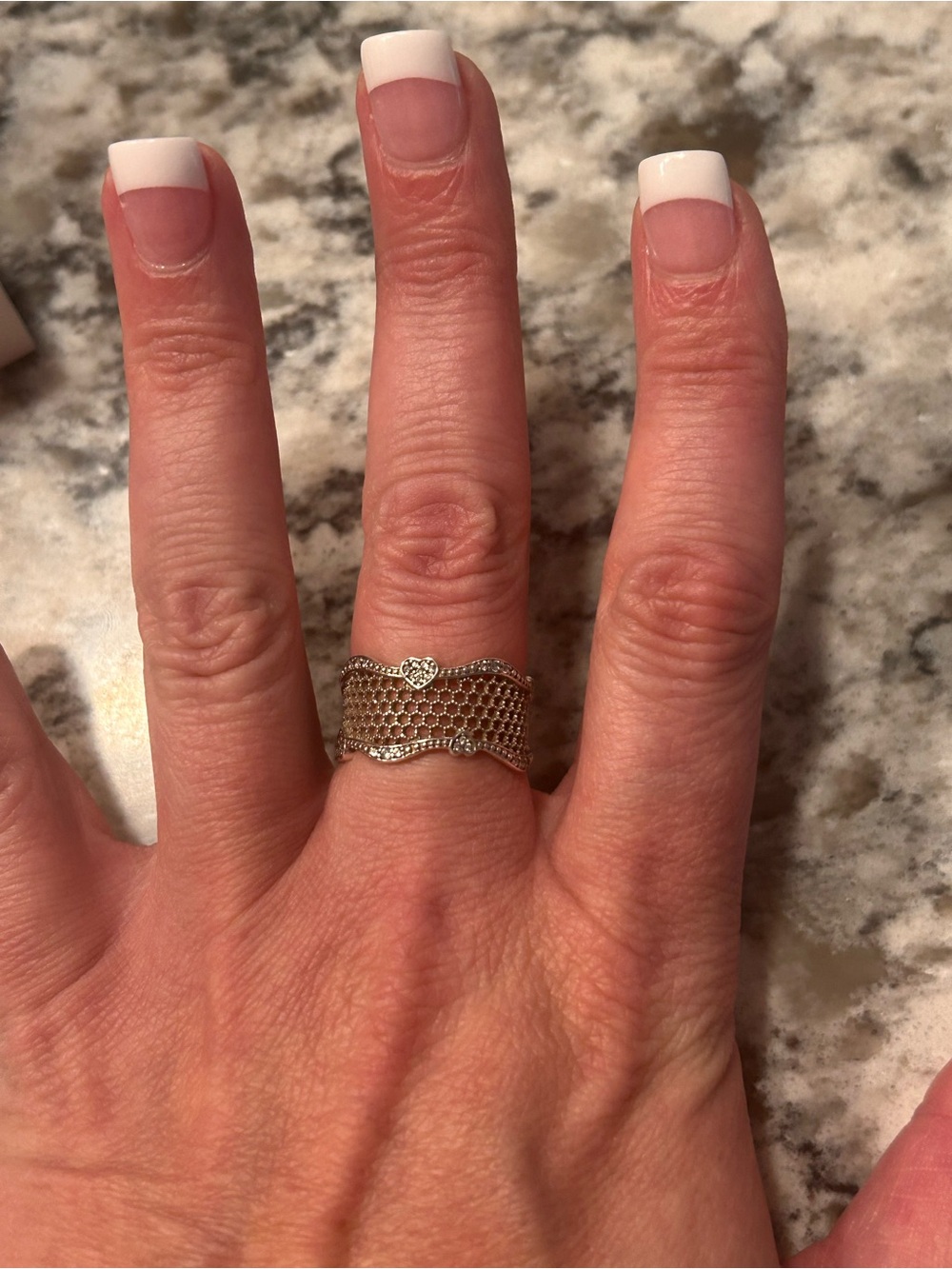 PANDORA LACE OF LOVE RING Size 8 - Picture 5 of 6